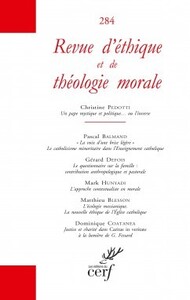 REVUE D'ETHIQUE ET DE THEOLOGIE MORALE - NUMERO 284