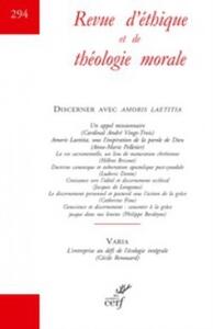 REVUE D'ETHIQUE ET DE THEOLOGIE MORALE NUMERO 294