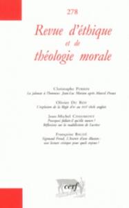 REVUE D'ETHIQUE ET DE THEOLOGIE MORALE NUMERO 278MARS 2014