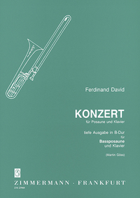 CONCERTO (CONCERTINO OP. 4) - EDITION BASSE EN BEMOL. OP. 4. BASS TROMBONE AND ORCHESTRA. REDUCTION