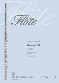 FLOTE - TRIO - OP. 34. 3 FLUTES. PARTITION ET PARTIES.