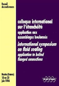 Colloque international étanchéité - application aux assemblages boulonnés