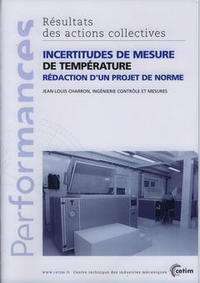 Incertitudes de mesure de température - rédaction d'un projet de norme