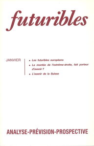 Futuribles 161, janvier 1992. Les futuribles européens