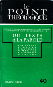 DU TEXTE A LA PAROLE