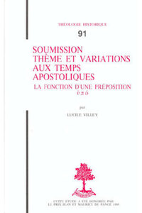 TH N91 - SOUMISSION THEME ET VARIATIONS AUX TEMPS APOSTOLIQUES - LA FONCTION D'UNE PREPOSITION