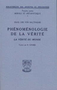 PHENOMENOLOGIE DE LA VERITE