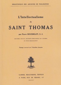 L'INTELLECTUALISME DE SAINT THOMAS