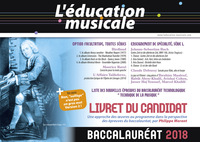 BAC 2018.OPTION MUSIQUE. LE LIVRET DU CANDIDAT