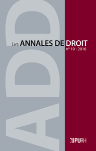 LES ANNALES DE DROIT, N  10/2016