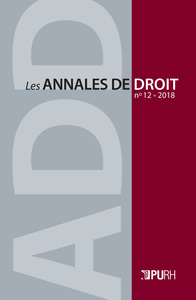 LES ANNALES DE DROIT, N  12 / 2018