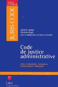 CODE DE JUSTICE ADMINISTRATIVE 2002-2003