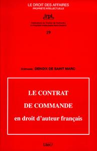 LE CONTRAT DE COMMANDE EN DROIT D'AUTEURFRANCAIS