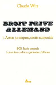 Droit privé allemand BGB, partie générale, loi sur les conditions générales d'affaires