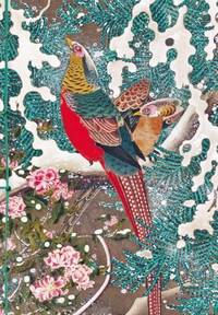 Carnet Hazan Jakuchu-faisan doré dans l'estampe japonaise 18 x 26 cm (papeterie)