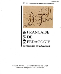 REVUE FRANCAISE DE PEDAGOGIE, N 181/2012