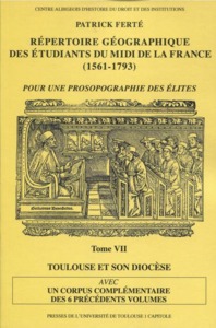 repertoire geographique des etudiants du midi de la france  (1561-1793). tome vi