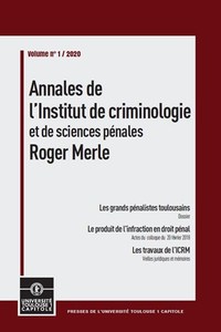 Annales de l'Institut de criminologie et de sciences pénales Roger Merle