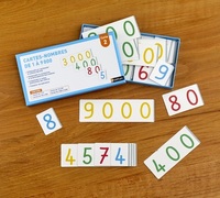 Matériel de manipulation MHM Cartes nombres (36 cartes représentant les nombres de 1 à 9000)