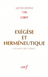 EXÉGÈSE ET HERMÉNEUTIQUE