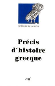 PRÉCIS D'HISTOIRE GRECQUE