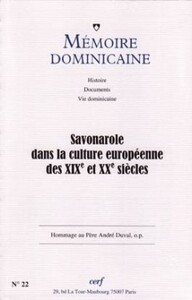 SAVONAROLE DANS LA CULTURE EUROPÉENNE DES XIXE ETXXE SIÈCLES