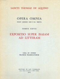 OPERA OMNIA - TOME 28 ISAIAM AD LITTERAM