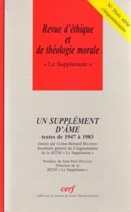 REVUE D'ETHIQUE ET DE THEOLOGIE MORALE {HORS SERIE}