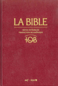 La Bible - Traduction oecuménique. notes intégrales, reliure cuir bordeaux sous étui, tranche or