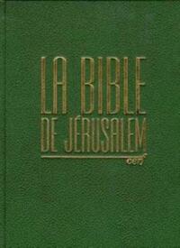 BIBLE DE JERUSALEM - CUIR VERT BOUTEILLE