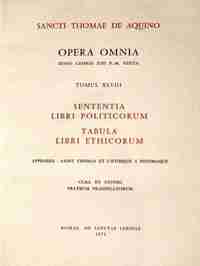OPERA OMNIA - TOME 48 SENTENTIA LIBRI POLITICORUMTABULA LIBRI ETHICORUM