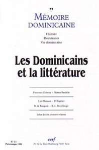 MEMOIRE DOMINICAINE - NUMERO 11 LES DOMINICAINS ETLA LITTERATURE