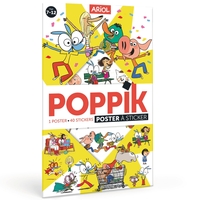 POPPIK ARIOL - 1 POSTER + 45 STICKERS REPOSITIONNABLES