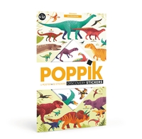 POPPIK LES DINOSAURES - 1 POSTER + 72 STICKERS REPOSITIONNABLES