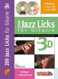 200 JAZZ LICKS GUITAR IN 3D +CD+DVD