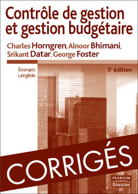 CORRIGES CONTROLE DE GESTION 3 ED.