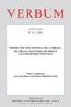 Verbum, Tome XXXV, n° 1-2/2013