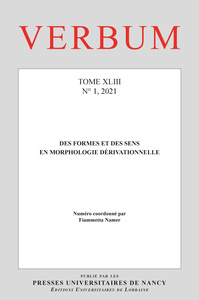 Verbum, Tome XLIII, n° 1/2021