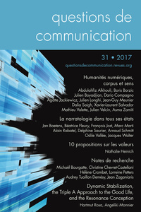 QUESTIONS DE COMMUNICATION, N 31/2017. HUMANITES NUMERIQUES, CORPUS E