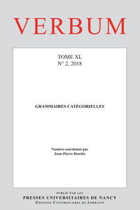 Verbum, Tome XL, n° 2/2018