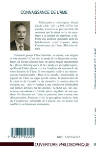 CONNAISSANCE DE L'ÂME
