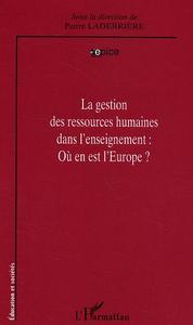 La gestion des ressources humaines dans l'enseignement