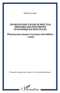 Charles Gide Charles Rist (V6) Histoire des doctrines économiques depuis les