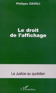 LE DROIT DE L'AFFICHAGE