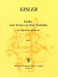 TUCHOLSKY - LIEDER HEFT 2 CHANT