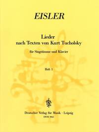 TUCHOLSKY - LIEDER HEFT 1 CHANT