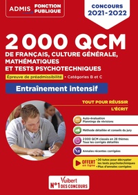 2000 QCM de Français, Culture générale, Mathématiques et Tests psychotechniques