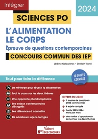 SCIENCES PO - QUESTIONS CONTEMPORAINES - L'ALIMENTATION + THEME 2024 - CONCOURS COMMUN DES IEP 2024