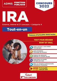 Concours IRA - Catégorie A - Tout-en-un - Annales 2021 incluses