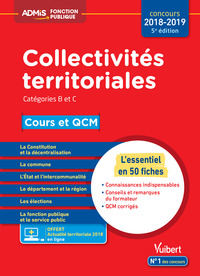 Collectivités territoriales - Cours et QCM - Catégories B et C - L'essentiel en 50 fiches